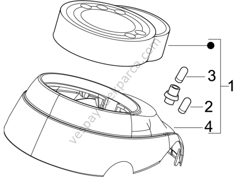 PANEL GİDON ÜST VESPA LXV GRİ 780/A